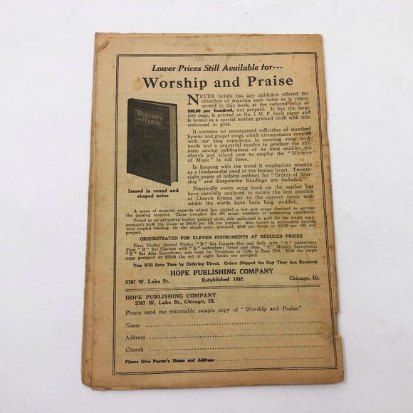 Hope of the World A christmas Service Sunday School 30 pages 1927 - Picture 2 of 7